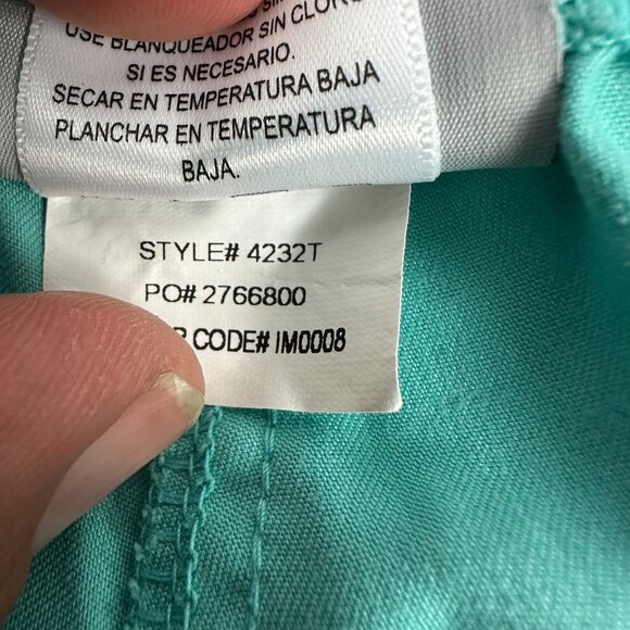 Greys Anatomy By Barco Womens Scrub Pants Size M Tall Polyester/Rayon Aqua - Picture 5 of 7